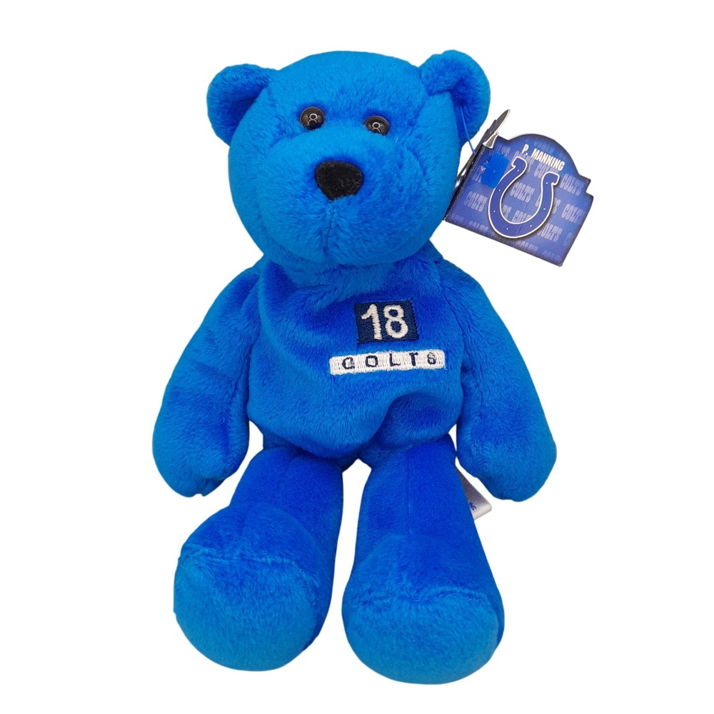 Limited Treasures Peyton Manning Indianapolis Colts Pro Bear #18 Blue Plush NWT